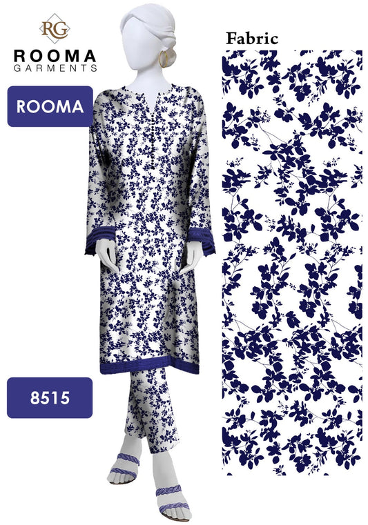 Digital Printed  2 piece Suit Unstitched polo cotton