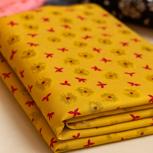 Digital Printed  2 piece Suit Unstitched polo cotton