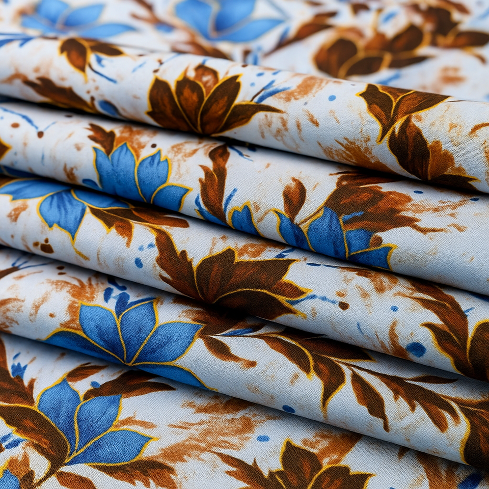 Digital Printed  2 piece Suit Unstitched polo cotton