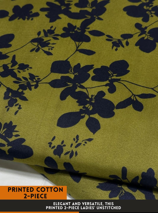 Digital Printed  2 piece Suit Unstitched polo cotton