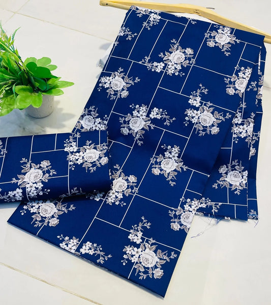 Digital Printed  2 piece Suit Unstitched polo cotton