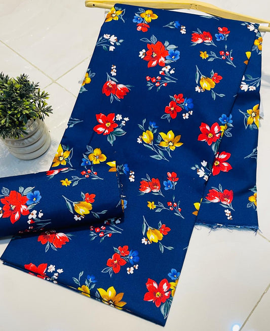 Digital Printed  2 piece Suit Unstitched polo cotton