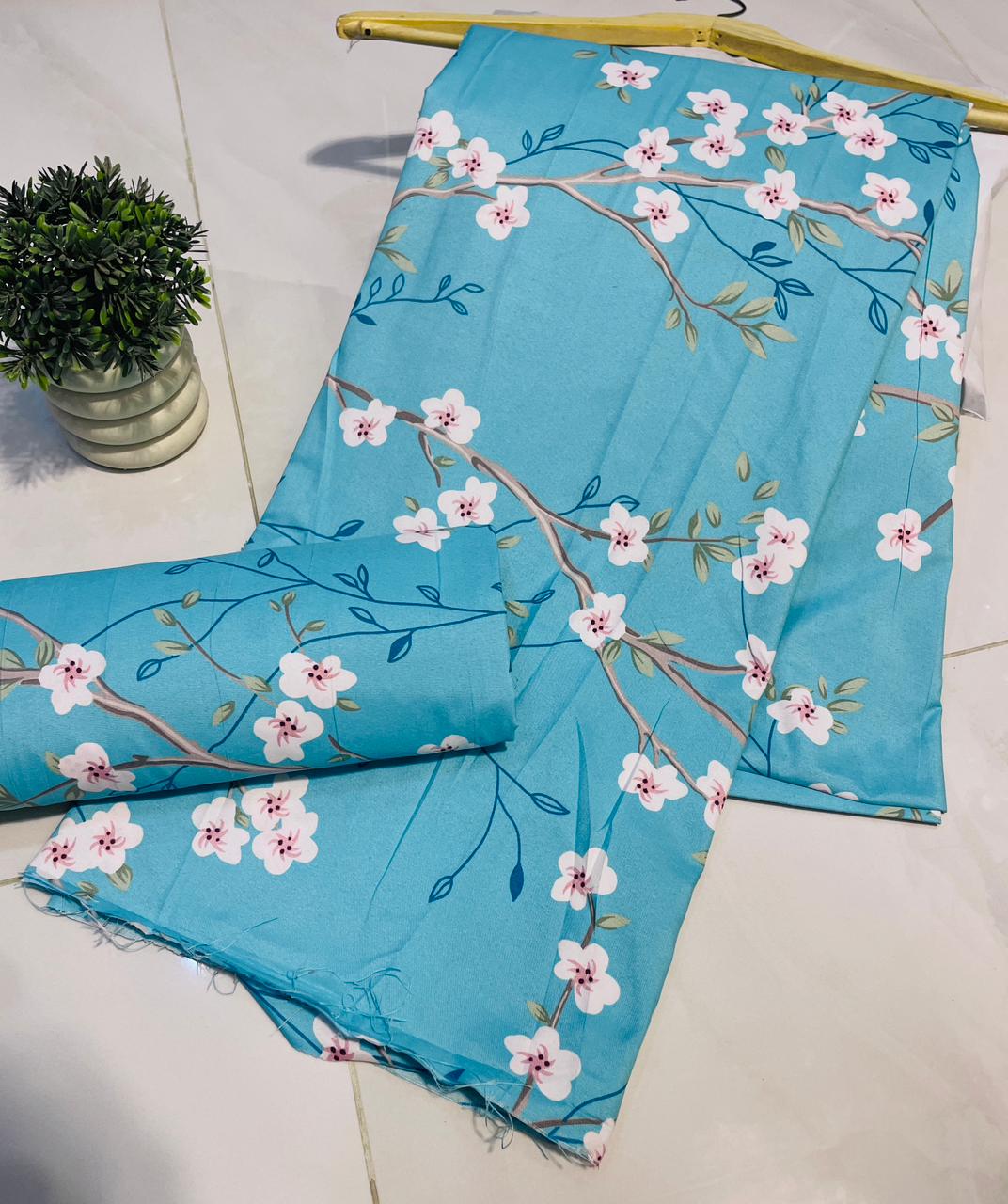 Digital Printed  2 piece Suit Unstitched polo cotton