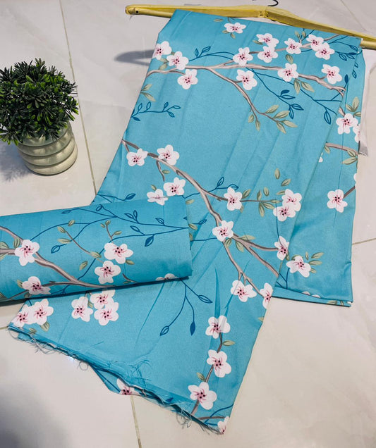 Digital Printed  2 piece Suit Unstitched polo cotton
