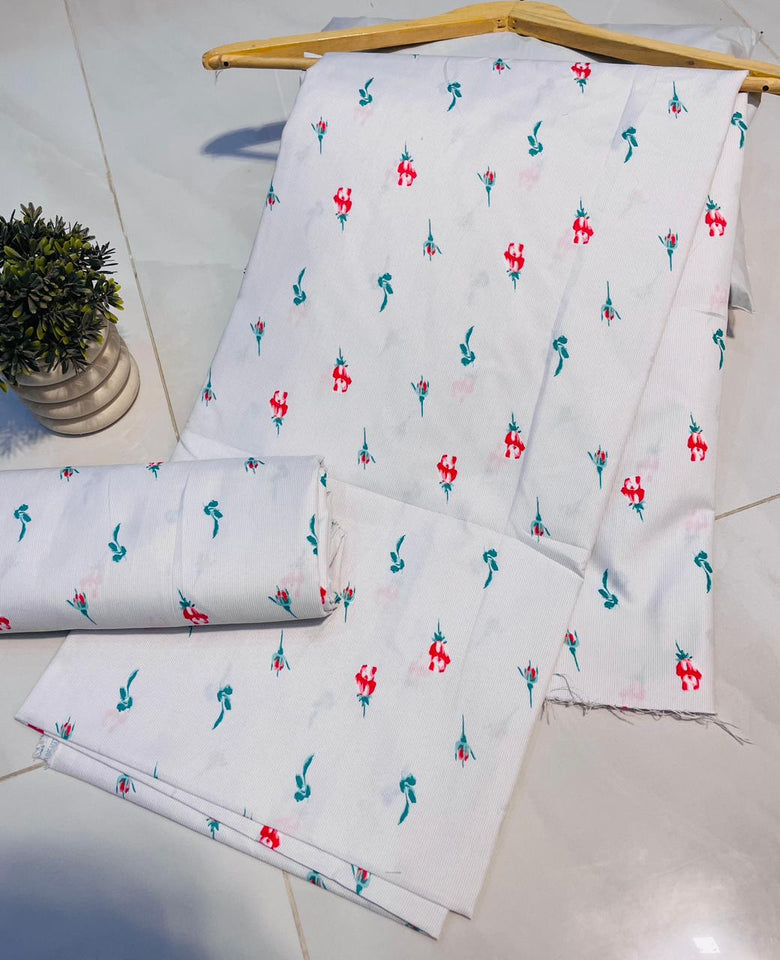 Digital Printed  2 piece Suit Unstitched polo cotton