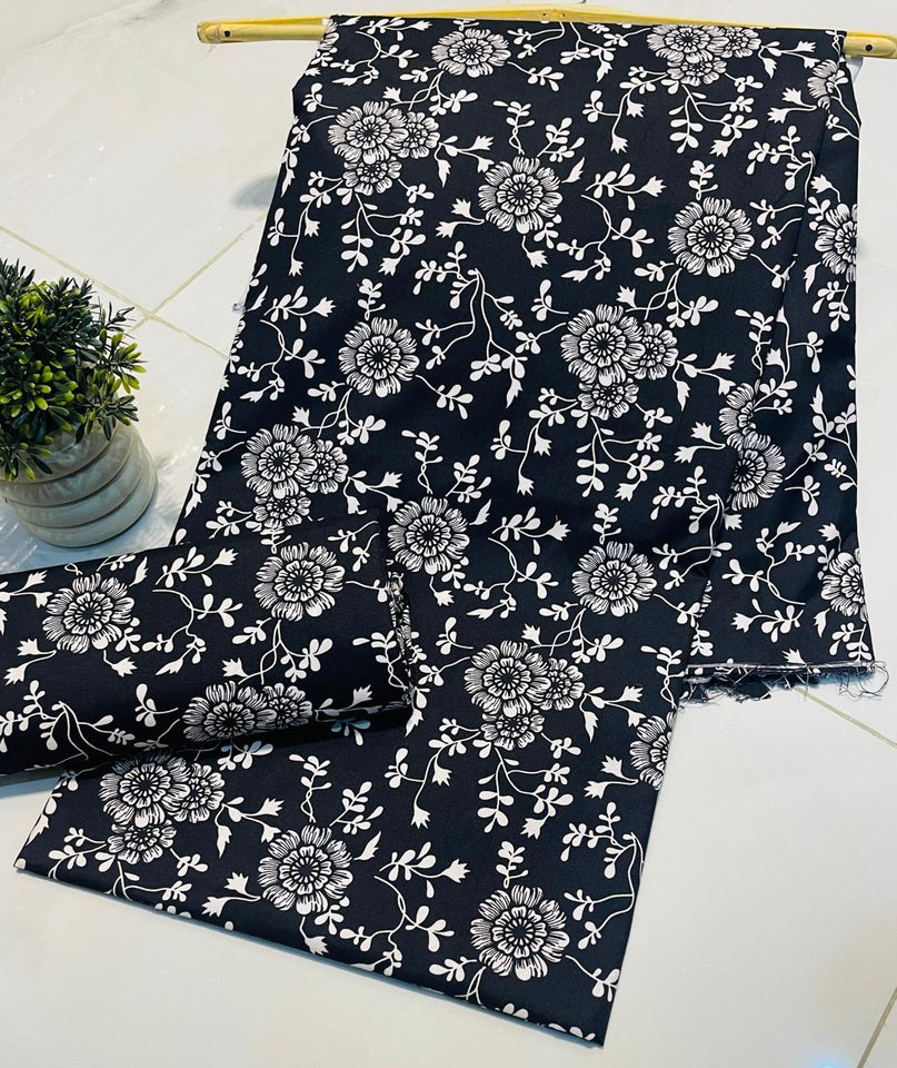 Digital Printed  2 piece Suit Unstitched polo cotton